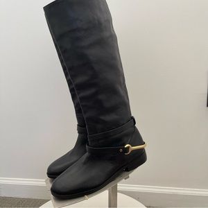 Ralph Lauren Women’s Riding Black Tall Leather Boots size 6